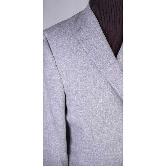 Jos. A. Bank Blazer Sport Coat Jacket Linen Wool 46R Crosshatch Gray 2-Button - Picture 5 of 15